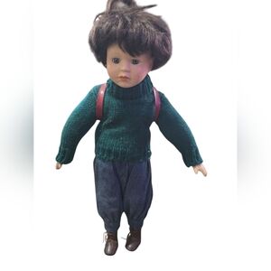 Classic Kids Doll with Green Sweater
